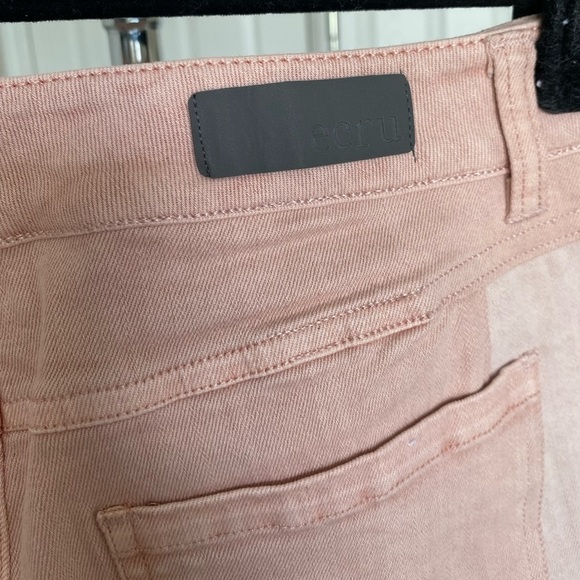 Ecru Pink The Sunset Two Color Straight Leg Jeans Size 26 - Picture 12 of 16